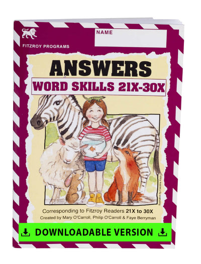 Fitzroy Word Skills Answer Book 21x-30x