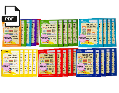 Complete Fitzroy Maths Workbooks 1-30 + FREE Answer Books