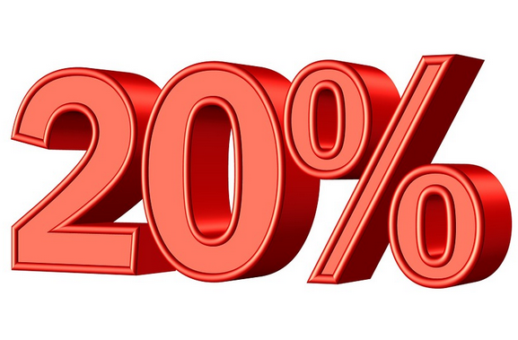 20% discount shopwide!