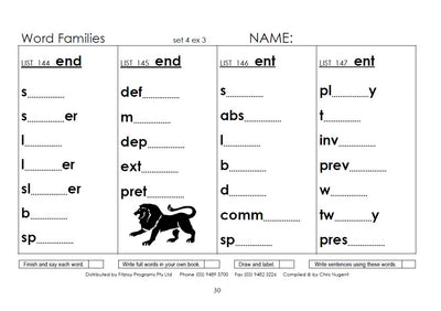 Fitzroy Word Families - set of 3