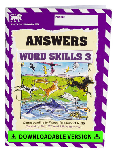 Fitzroy Word Skills Answer Book 21-30