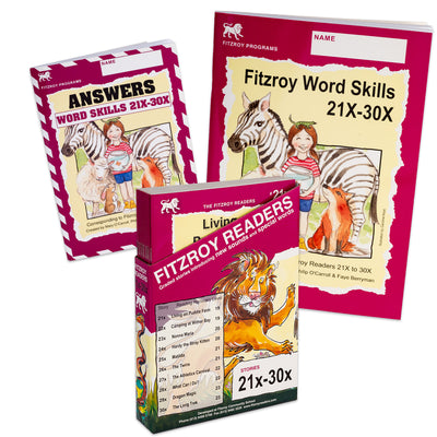 21x-30x Readers + Word Skills + Answer Book