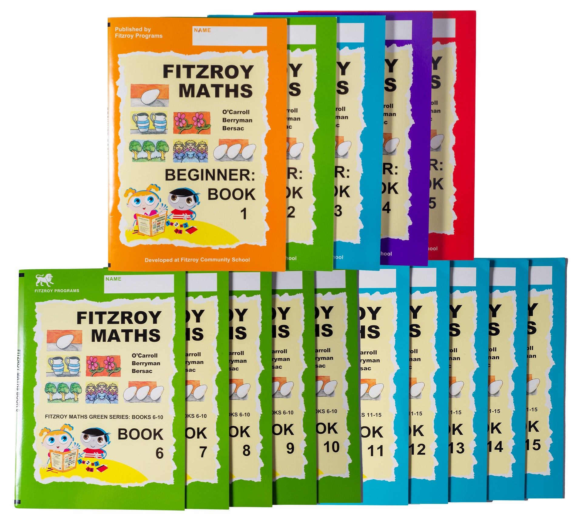 Fitzroy Maths Workbooks 1-5 + 6-10 + 11-15 + FREE PDF Answer Books