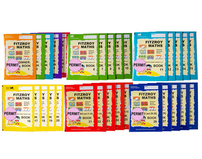 Complete Fitzroy Maths Workbooks 1-30 + FREE Answer Books