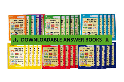 Complete Fitzroy Maths Workbooks 1-30 + FREE Answer Books